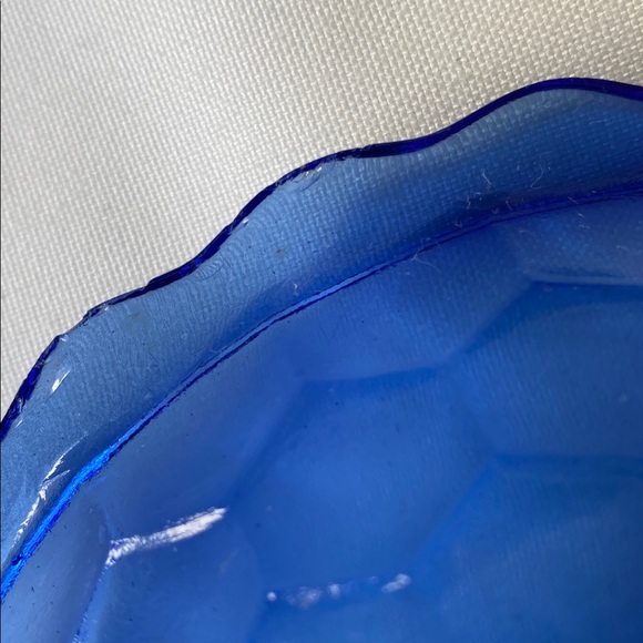Shirley Temple Cobalt Blue Depression Glass Bowl Vintage - Picture 7 of 7